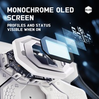 Kit de remappage EXtremeRate BEYOND avec manettes ergonomiques redessinées et écran OLED, en caoutchouc blanc et noir, pour PS5 Edge