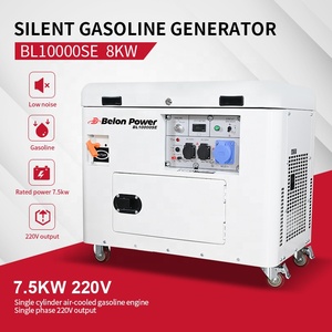 Générateur d'électricité portable à essence 5kva 6kva 8kva 10kva 12kva, tout en cuivre, refroidi par air, super silencieux, pour la maison, 50/60hz - Product Image 2
