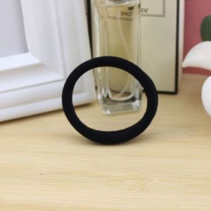 Élastique à cheveux noir en tissu à haute élasticité, tricoté, pour usage quotidien - Product Image 4