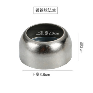 Chrome-Finished Stainless Steel Ball Flange Seat <b>Bracket</b> Tube Clothes Hanger Seat Wardrobe Modern <b>Silver</b> Door Mount Hardware - Product Image 5