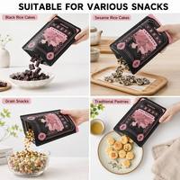 Sachet d'emballage alimentaire personnalisé imprimé, à fond plat, haute barrière, en plastique laminé, pour snacks et gâteaux de riz, OEM