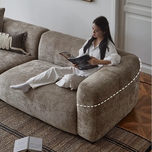 Ensemble de canapé modulable en tissu modulable personnalisable avec coussins au design de siège <span class=keywords><strong>bas</strong></span> pour salon, salon ou appartement - Product Image 3