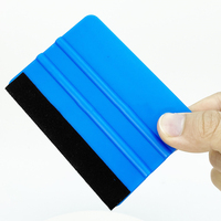 Spatules de sérigraphie personnalisées avec logo, outils applicateurs en plastique avec bord en feutre remplaçable, kits de pose de film vinyle