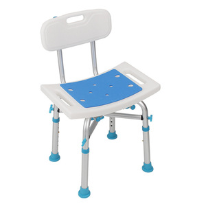 Foshan Heavy Duty Shower Chair <b>With</b> <b>Back</b> Aluminum Alloy Bath <b>Stool</b> Non Slip For Elderly Bathroom Safety Equipment - Product Image 1