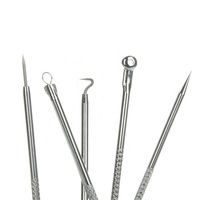 Extracteur de points noirs, accessoire professionnel pour enlever les imperfections, les boutons et les comédons, l'acné, ensemble de 5 pièces