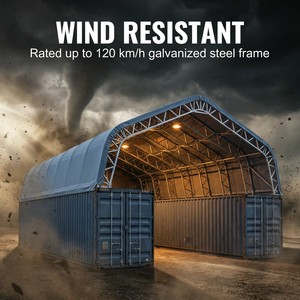 Abri conteneur A-Frame déplaçable, galvanisé, à portée libre, ignifuge et robuste, pour stockage sur chantier et stationnement de véhicules - Product Image 2