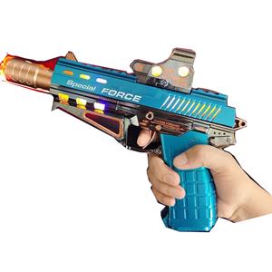 KK新しいバッテリー式電気おもちゃ銃用子供用プラスチックライト振動サウンドスプレーシューター楽しい射撃おもちゃ - Product Image 3