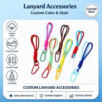 Cordon porte-clés en paracorde noué bicolore avec mousqueton coloré, porte-clés en corde tressée, breloque de sac à dos, support pour poupée en peluche