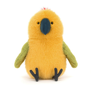 JC Parrot Plush Toy Soft Yellow Green Stuffed Parrot with Red <strong>Crest</strong> and Black Eyes for Kids Gift <strong>Nursery</strong> Decor - Product Image 6