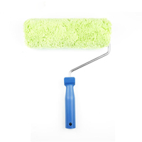 Rouleau à peinture vert en acrylique à poils longs, qualité DIY, 9 pouces, pour peinture murale