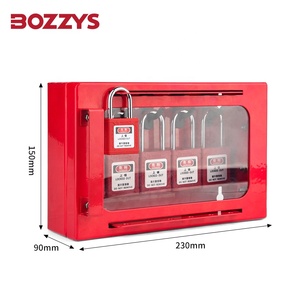Boîtes de verrouillage de groupe murales en métal de capacité moyenne BOZZYS avec porte visuelle acrylique <span class=keywords><strong>transparente</strong></span> utilisée pour l'industrie - Product Image 2