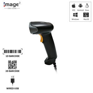 Lecteur de codes-barres HC-710 Lecteur de codes QR portable Connexion filaire USB 1D 2D Plug and <span class=keywords><strong>Play</strong></span> pour magasin Supermarché Entrepôt Bibliothèque - Product Image 2