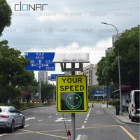 Panneau radar de vitesse LED à haute protection, capteur de trafic direct usine, radar de vitesse solaire avec affichage dynamique et alimentation solaire