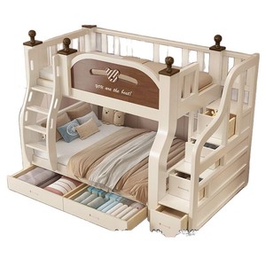 Nuovo Stile Letto <span class=keywords><strong>a</strong></span> Castello <span class=keywords><strong>per</strong></span> Bambini con <span class=keywords><strong>Scala</strong></span> e Vano Contenitore, Mobili in Legno Massello <span class=keywords><strong>per</strong></span> <span class=keywords><strong>Cameretta</strong></span>, Vendita all'Ingrosso - Product Image 3