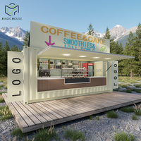 Café préfabriqué en conteneur de 20 pieds, boutique de café, restaurant en conteneur de 20/40 pieds, bar de luxe en conteneur maritime avec cuisine à vendre