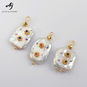 WX1276 — collier avec <span class=keywords><strong>pendentif</strong></span> en or 18K, <span class=keywords><strong>perle</strong></span> <span class=keywords><strong>baroque</strong></span> naturelle, pour femmes, à la mode, 2019 - Product Image 5