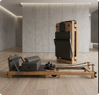 Máquina de Pilates Plegable de Madera de Roble para Gimnasio en Casa o Estudio, Equipo de Entrenamiento Profesional que Ahorra Espacio