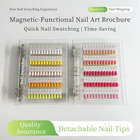 Fine Glitter Acrylique Nail Storage Album Couleur Échantillon Affichage Livre Ongles Conseils Couleur Affichage Livre pour Nail Art Préforme Outil