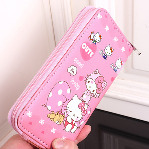 Новые кошельки-кардхолдеры с японским мультяшным котом, милые кошечки, аниме, для девочек и детей, вместительные, на молнии, из ПУ, для монет - Product Image 4