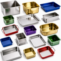 Bac, cuve, conteneur en acier inoxydable sur mesure, soudé TIG, SS304 SS316, finition miroir brossé, coloré, qualité alimentaire, fabrication OEM