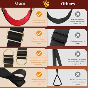 Juguetes sexuales BDSM para puerta, columpio <span class=keywords><strong>sexual</strong></span>, eslingas sexuales de cuero y felpa suave con correas ajustables, esposas de puerta colgantes para piernas - Product Image 4