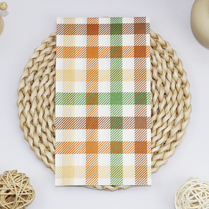 Servilletas de Papel Estampadas a Cuadros Coloridos para Hotel, Restaurante, Decoración de Fiestas, Desechables, Rectangulares, Pulpa de Madera Virgen, 20 Hojas - Product Image 1