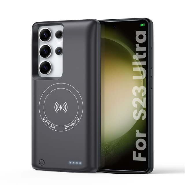 Large Capacity 10000mAh Wireless Magnetic Power Bank for Samsung S25/S24/S23/S22 Ultra Portable Back Clip Charging Battery case