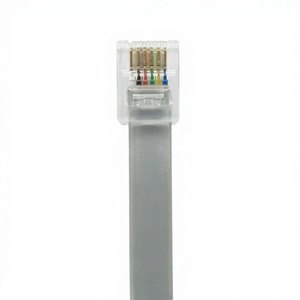Shnawei ODM สาย OEM สายเคเบิลประกอบ6P6C RJ12กับ RJ12สายเคเบิลสีเทาแบน26 AWG - Product Image 2
