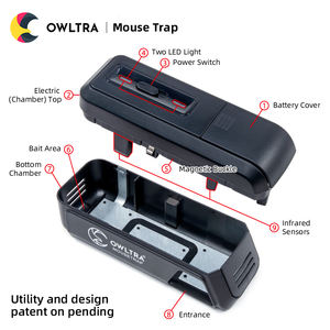 [OWLTRA] Respectueux Des Animaux Haute Tension Wifi Électrique Efficace Contre Les Rongeurs Électronique Zapper En Plastique Souris Pièges Souris Chasse - Product Image 2