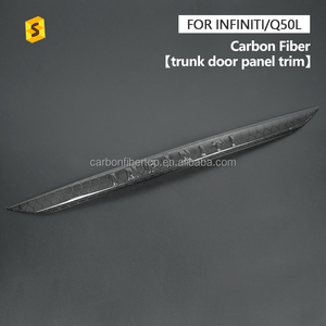 Car Trunk Bright Strip Decoration Real Carbon Fiber Exterior Accessories for Q50 Q50L - Product Image 5