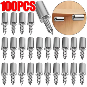 100/10PCS Selbst schneidende Schraube Schicht platten halter Kleider schrank Septum halterungen Feste Schraube Regals tütz stifte mit rutsch fester Hülse - Product Image 2