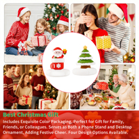 Support de téléphone universel Père Noël et Bonhomme de neige, décoration de bureau, support de téléphone portable mignon de dessin animé, cadeau de Noël en promotion