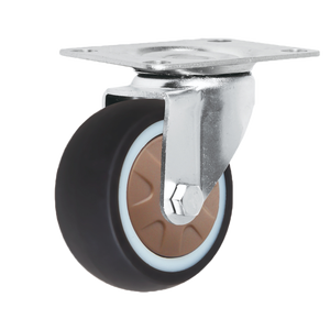 Modernes 3-Zoll-Einzelkugellager-Lastrollen rennen Braun TPR Medical Grade Schwenk rollen rad - Product Image 3