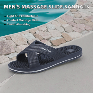 OME New Factory Export Massage Slipper Men Big Size 39-48 Cushioning <b>EVA</b> Outsole Lightweight Indoor Slide Sandals Beach - Product Image 2