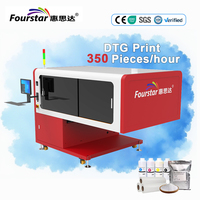Printer Inkjet DTG Fourstar untuk Kaos dan Celana Pendek Custom |   Tinta Pigmen 1800dpi 350pcs/jam Garansi Baru 1 Tahun Portabel A3 untuk Toko Percetakan