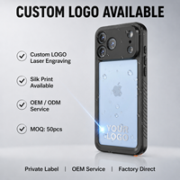 Étui de téléphone étanche et antichoc IP68 pour iPhone 18 Pro Max, protection intégrale sous-marine à 360°, support de logo personnalisé, vente en gros