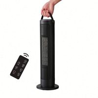 Affichage LED numérique portable d'intérieur Minuterie de 9 heures Tour de contrôle à distance Ventilateur de chauffage PTC