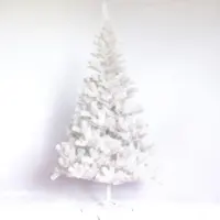 شجرة الكريسماس البيضاء الصغيرة المصنوعة من كلوريد البولي فينيل الجديدة لعام 2022 ، مستوردة من الصين مع حامل شجرة معدني