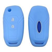 Vente en gros de housses de protection pour clés de voiture en silicone souple à 2 boutons pour Ford Focus Everest Mondeo, antidérapantes, anti-poussière