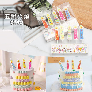 Cartoon Birthday Candles 5 Piece Set Realistic Flame Design <b>Paraffin</b> Material Birthday Party Decorations - Product Image 2
