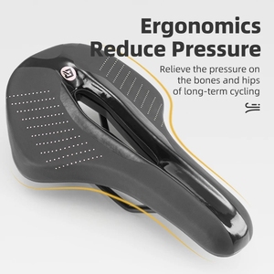 ROCKBROS Selle de vélo confortable Style sportif PU Coussin d'amortissement étanche pour VTT Cyclisme sur route Fonction de ventilation simple - Product Image 6