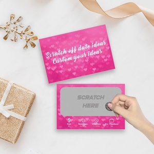 Factory Direct Custom Date Night Scratch <b>Card</b> love Voucher Couple Game Scratch-Off Date Activities for Couples - Product Image 1