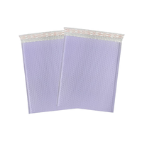 Enveloppes à bulles imprimées violettes avec logo personnalisé sacs de courrier auto-scellants avec coussin pour expédition en boutique emballage biodégradable