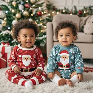 Conjunto de Ropa Orgánica para Bebé Unisex con Diseño Personalizado, Mi <span class=keywords><strong>Primera</strong></span> Navidad, Manga Larga, para Recién Nacidos de 0 a 3 Meses, para Niños y Niñas - Product Image 5