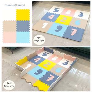 Tapis de <span class=keywords><strong>puzzle</strong></span> en <span class=keywords><strong>mousse</strong></span> souple EVA imperméable à l'eau avec clôture pour <span class=keywords><strong>piscine</strong></span> à balles pour bébé - Product Image 2