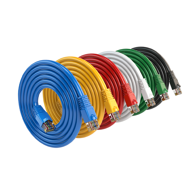 Black 1.8M UTP 23AWG 24AWG Cat5e Cat6a PVC Insulated 100% Copper RJ45 Network Ethernet Cable for Electronic Use