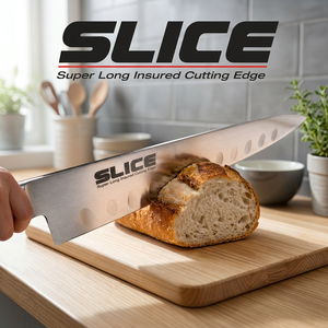 Cuchillo de Cocina Seki China de Acero Inoxidable con Hoja Serrada y Mango de Plástico de Espiga Completa - Product Image 3