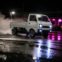 Voiture RC rapide 4x4, mini pick-up, télécommande 2,4 GHz, LED blanches, direction proportionnelle, ABS + métal, 1:10, jouet tout-terrain, drift
