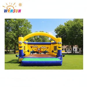 Château <span class=keywords><strong>gonflable</strong></span> personnalisé pour enfants WINSUN, en PVC, thème Minions, jaune, château <span class=keywords><strong>gonflable</strong></span> pour sauter - Product Image 1