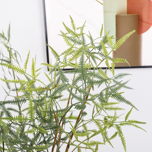 เฟิร์นประดิษฐ์ Qihao พร้อมใบติดกัน สมจริงสูง ตกแต่งบ้านในร่ม พลาสติกสีเขียว - Product Image 3